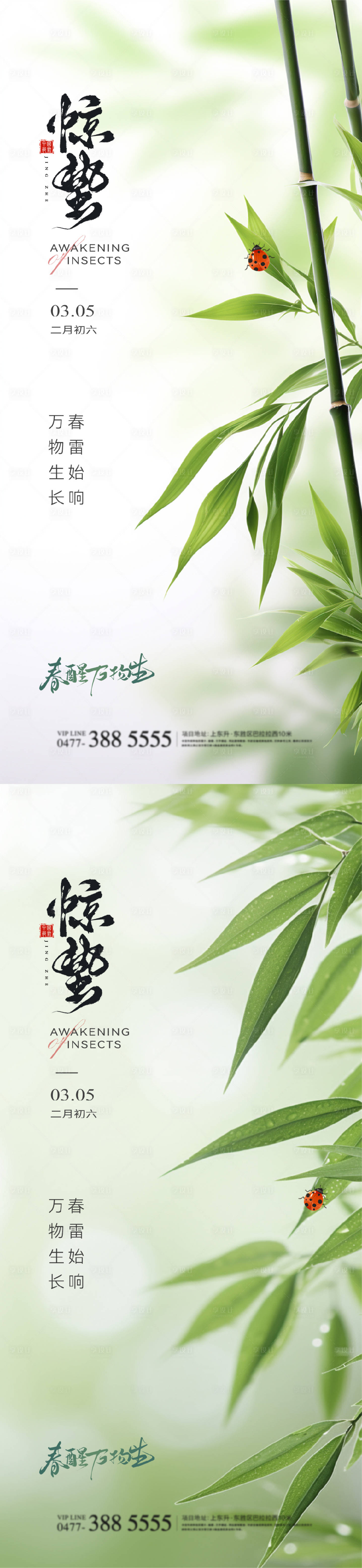 源文件下载【惊蛰简约小清新节气海报】编号：63190028963028340