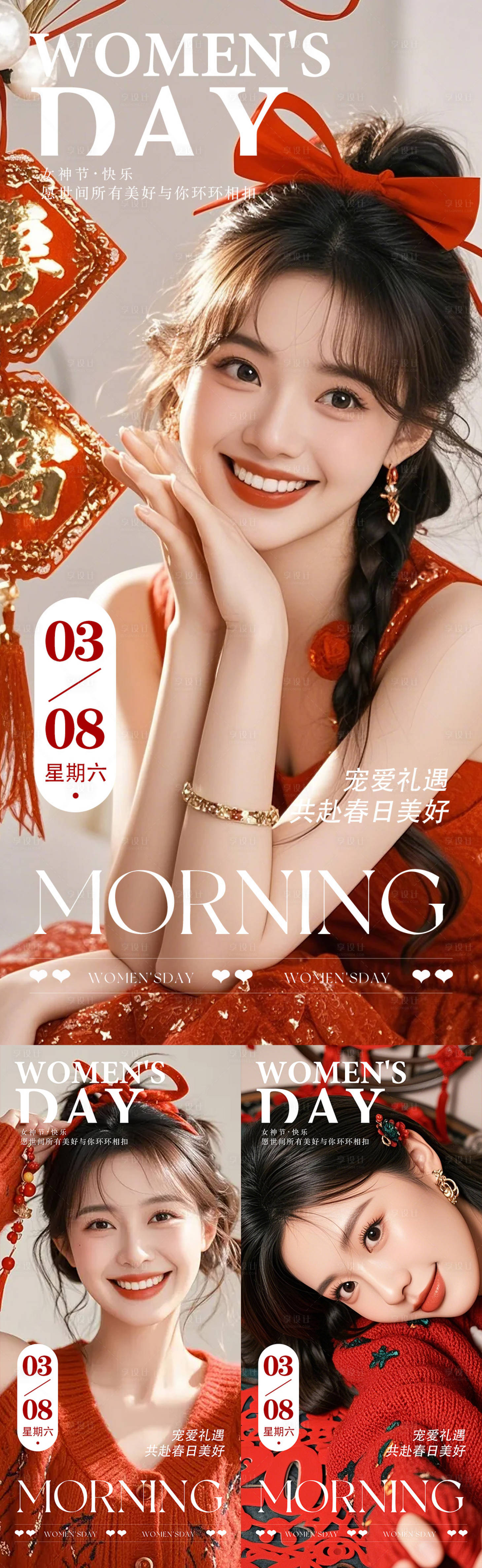 源文件下載【享設計】搜索編號：64410028955467229【醫美女神節早安海報】