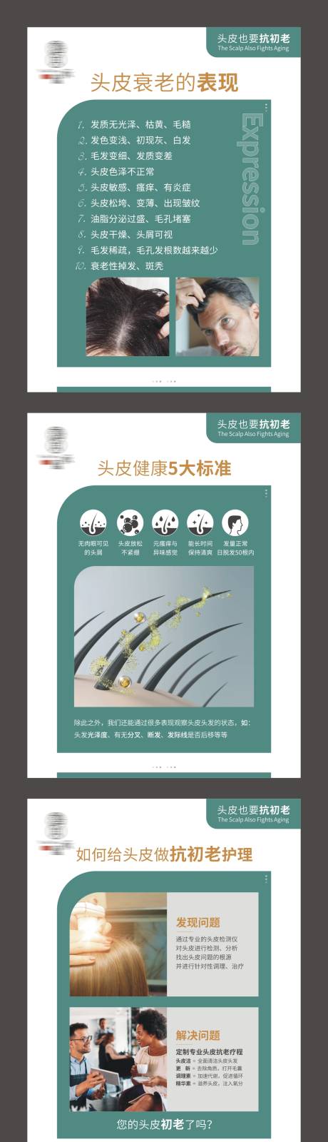 头皮衰老美发方案海报