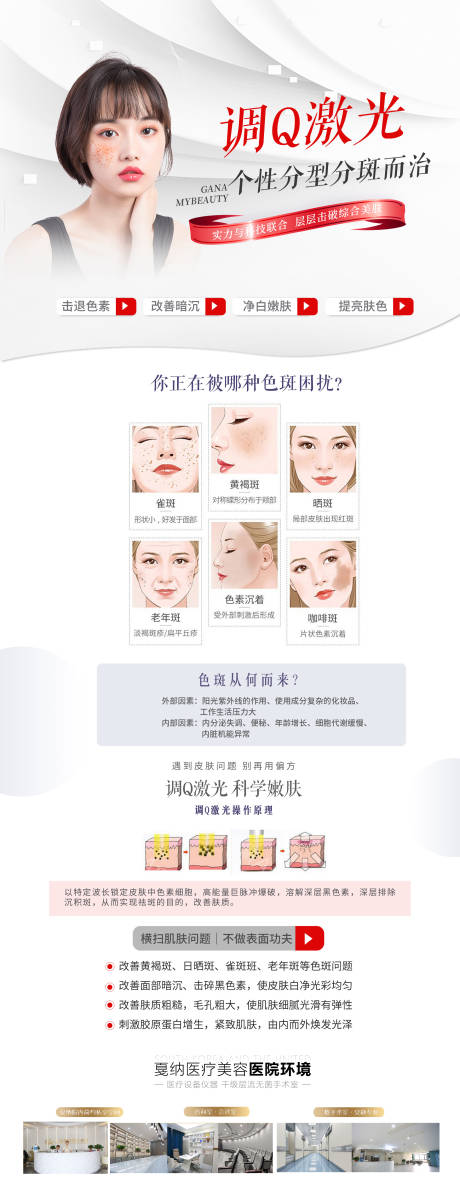 源文件下载【享设计】搜索编号：99070028993813020【医美调Q激光祛斑专题网页科普】