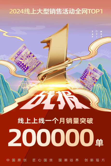 足浴包大促销售战绩海报