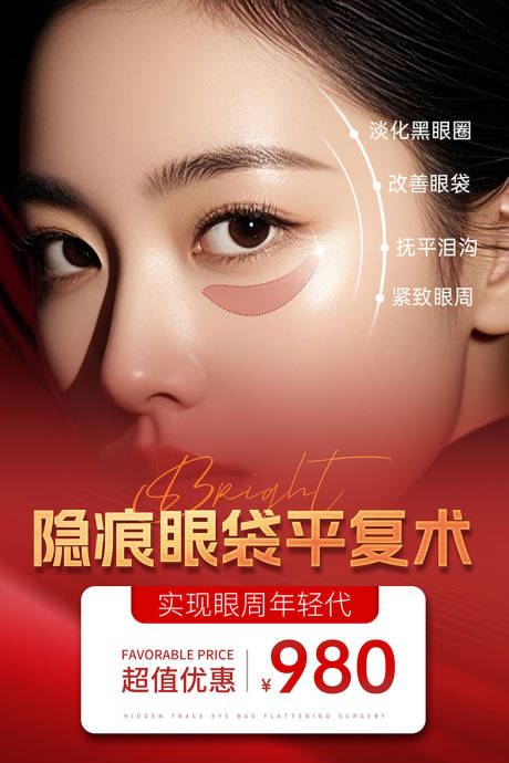 医美眼袋宣传海报设计