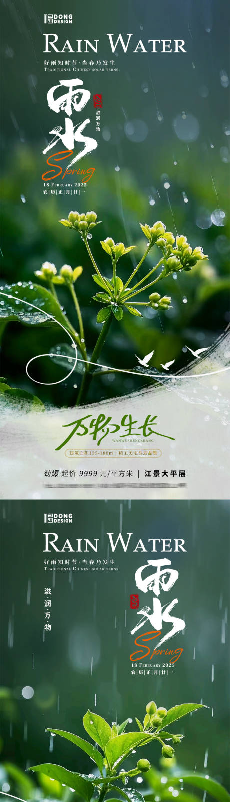 源文件下载【雨水植物海报】编号：76550028617898486