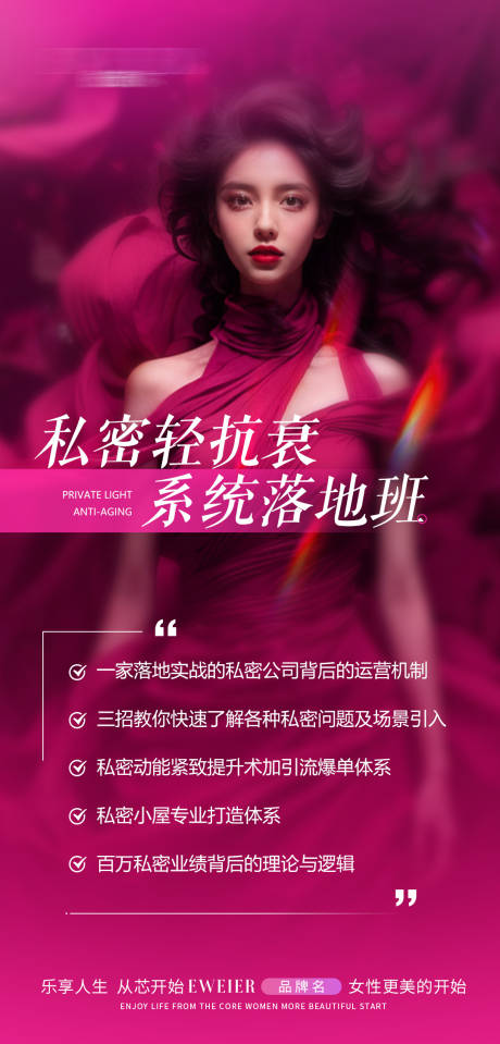 源文件下载【私密轻抗衰系统落地班海报】编号：50150029095564242