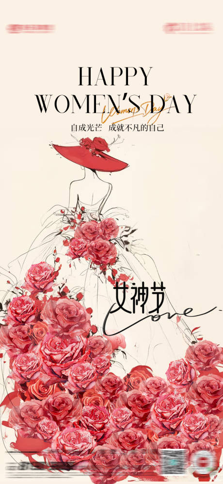 源文件下载【享设计】搜索编号：71600029084542512【女神节节日移动端海报】