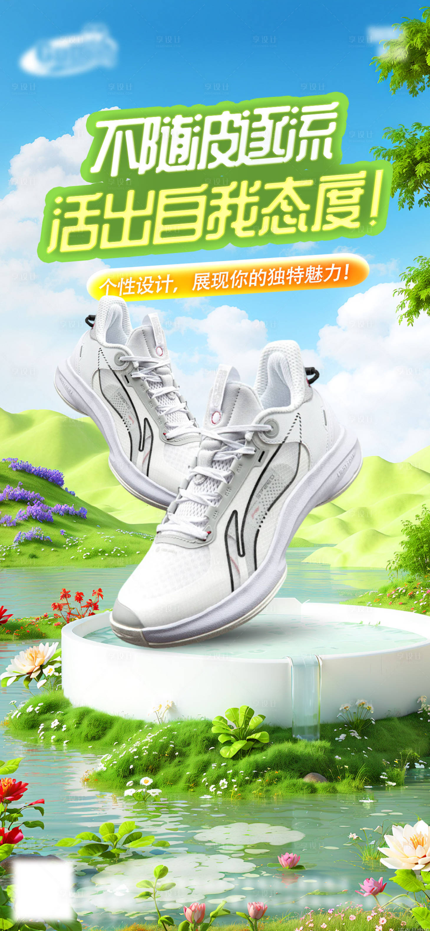 源文件下载【享设计】搜索编号：74190028811473511【休闲运动鞋海报】