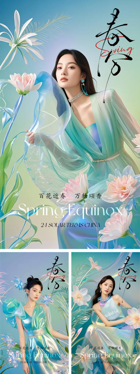 源文件下载【享设计】搜索编号：54840028988836292【医美春分早安晨图 】