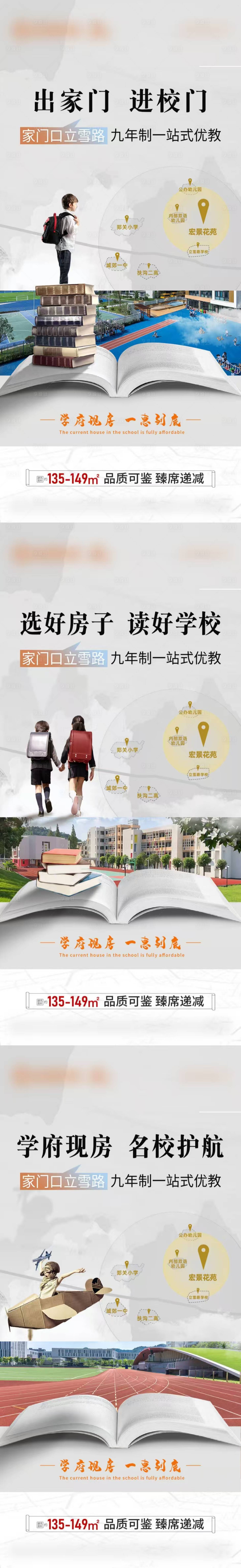 源文件下载【房地产学区价值点系列海报】编号：16650028795956685