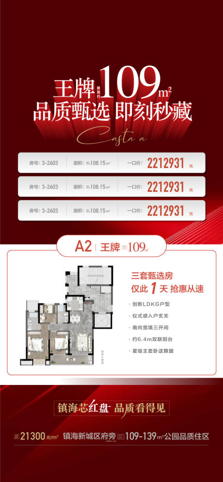 源文件下载【享设计】搜索编号：70120028625343506【王牌户型品质臻选特惠一口价海报】