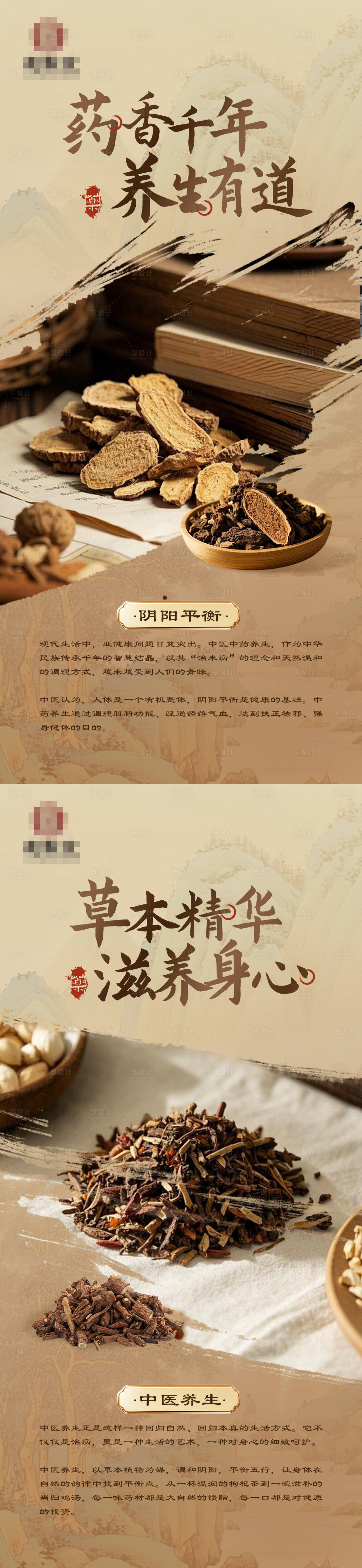 源文件下载【中式中医药养生系列海报】编号：94010028974061874
