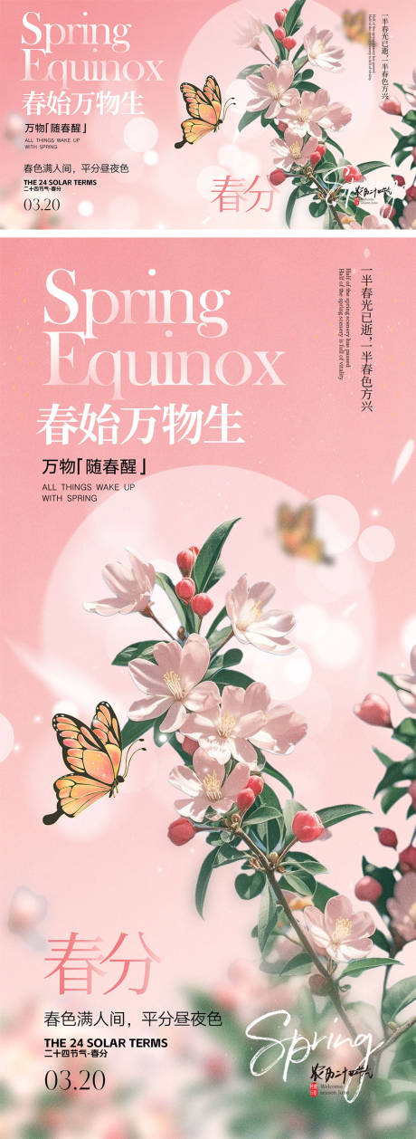 源文件下载【春分节气海报】编号：70630029006892377