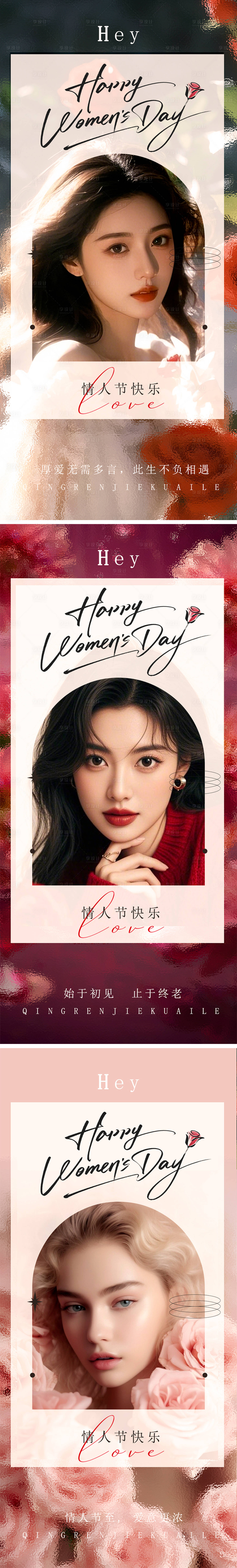 源文件下载【享设计】搜索编号：95320028787784925【情人节系列海报女人节系列海报】