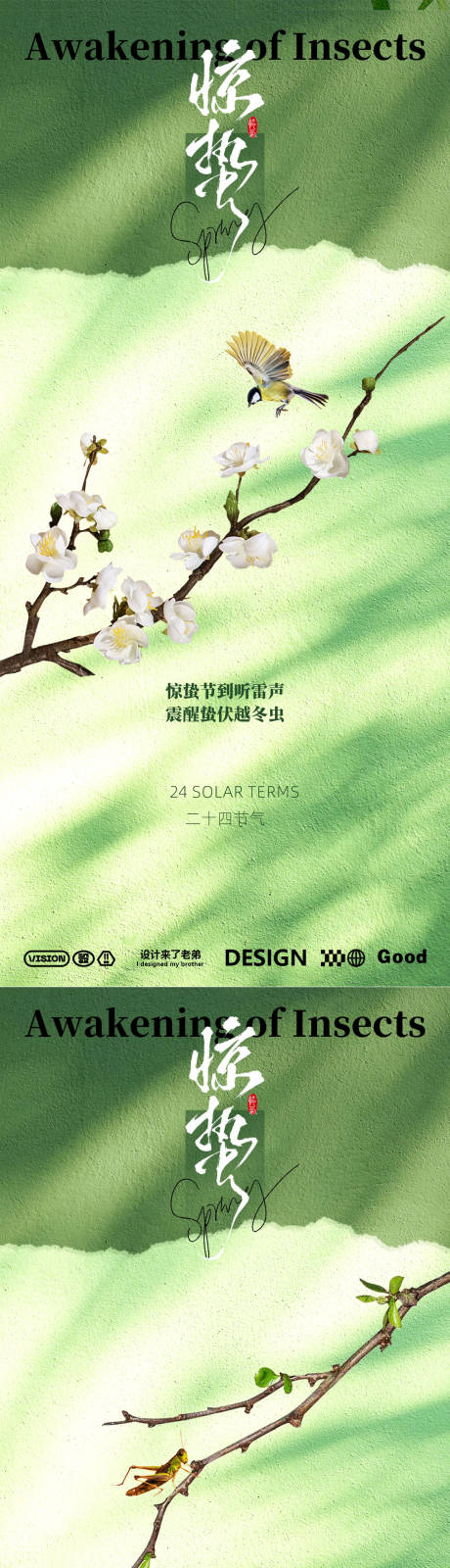 源文件下载【惊蛰竹子海报】编号：21120028935509084