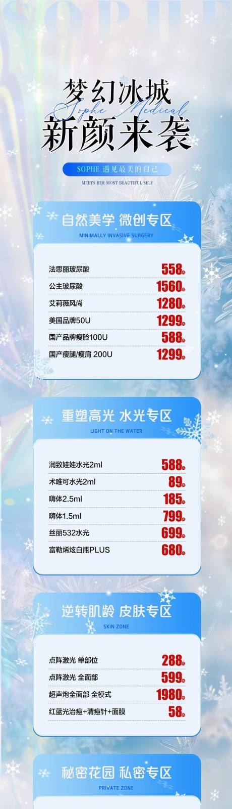 源文件下载【享设计】搜索编号：89210028877709350【冬季冰雪风格项目医美海报】