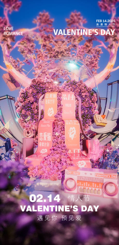 源文件下载【酒吧夜店情人节宣传海报】编号：79550028689031806