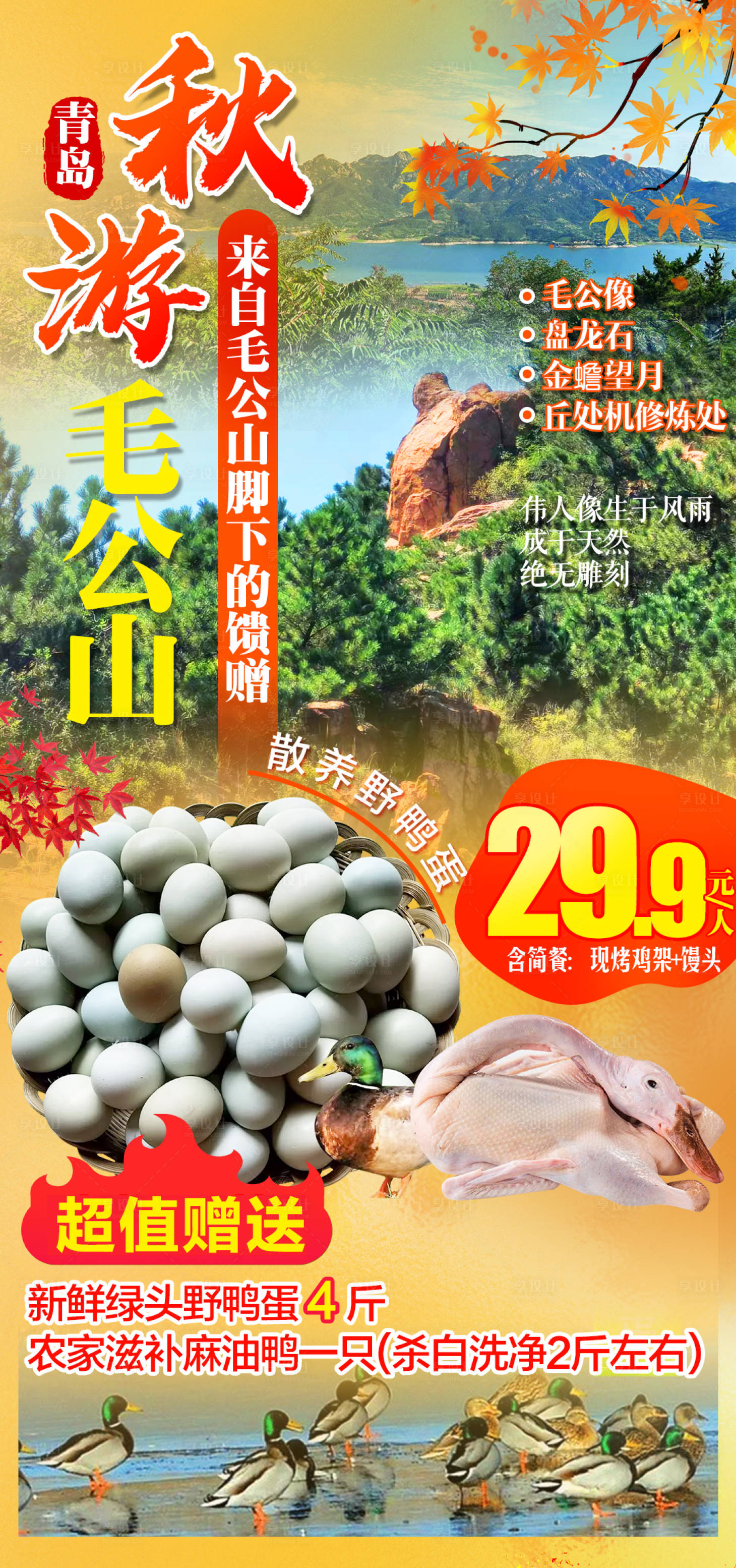 源文件下载【秋游毛公山旅游海报 】编号：94460028972916823