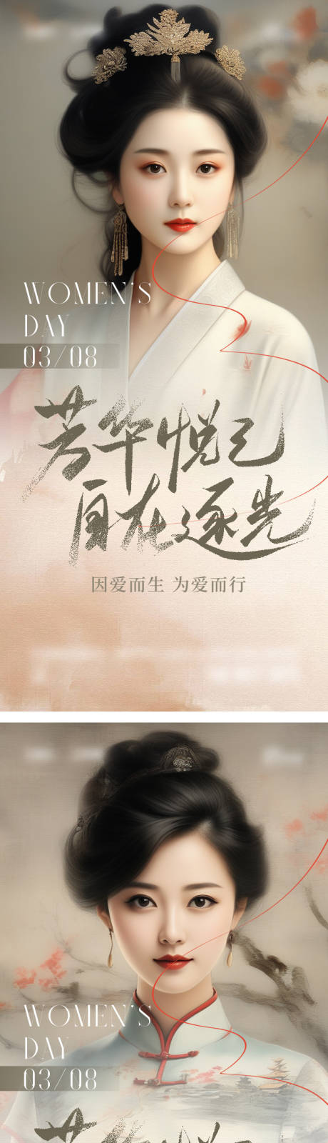 源文件下载【享设计】搜索编号：58590029034696056【三八女神节古风系列海报】