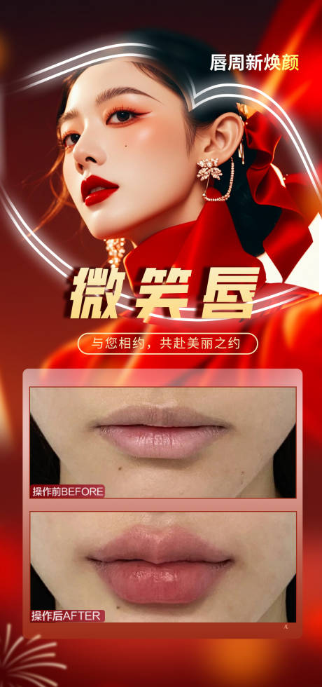 医美微笑唇 