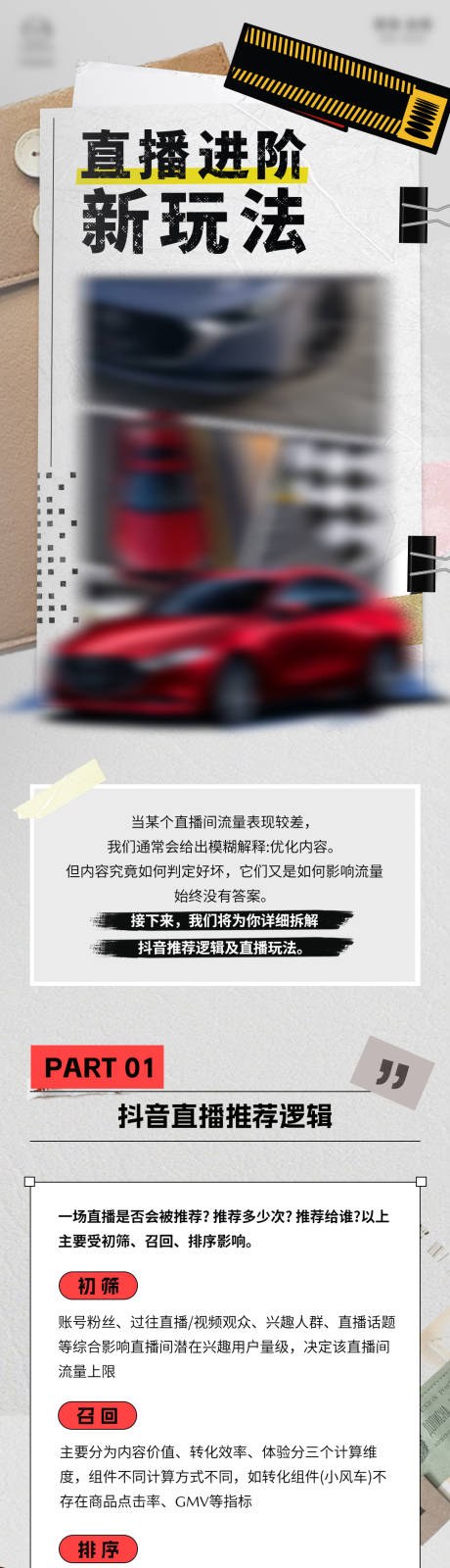 源文件下載【享設計】搜索編號：50080028929333927【汽車短視頻直播新玩法長圖海報】