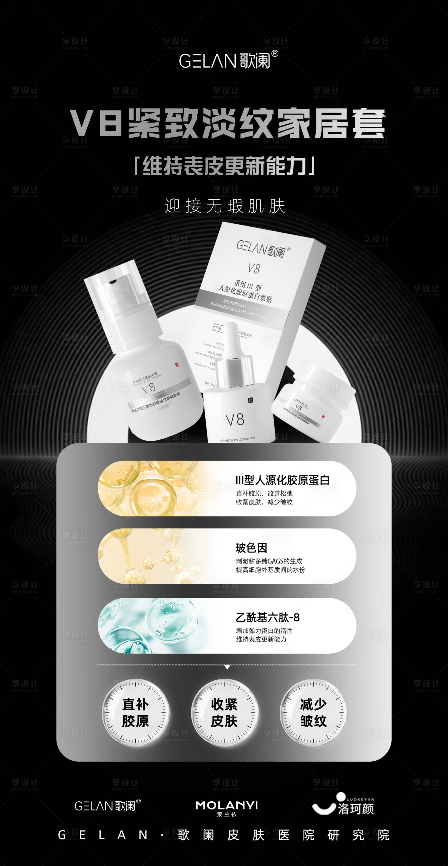 源文件下載【享設計】搜索編號：87720028682534429【醫美護膚品組圖海報】