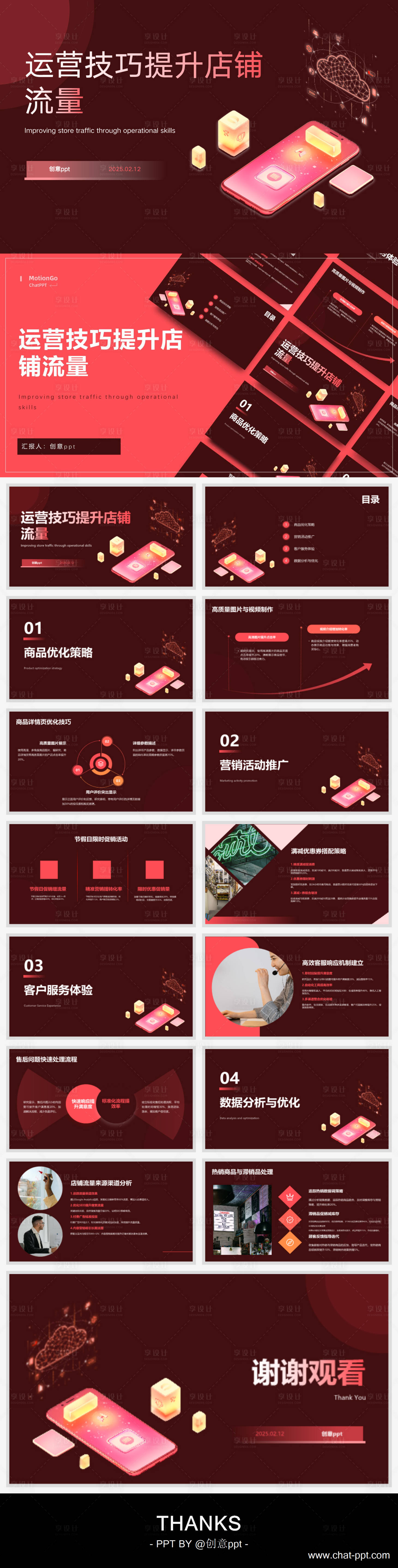 源文件下載【享設計】搜索編號：23860028751648301【運營技巧提升店鋪流量ppt】