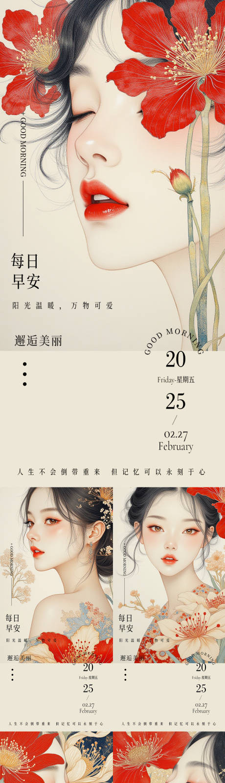 源文件下載【醫美早安日簽海報】編號：77690029052369728