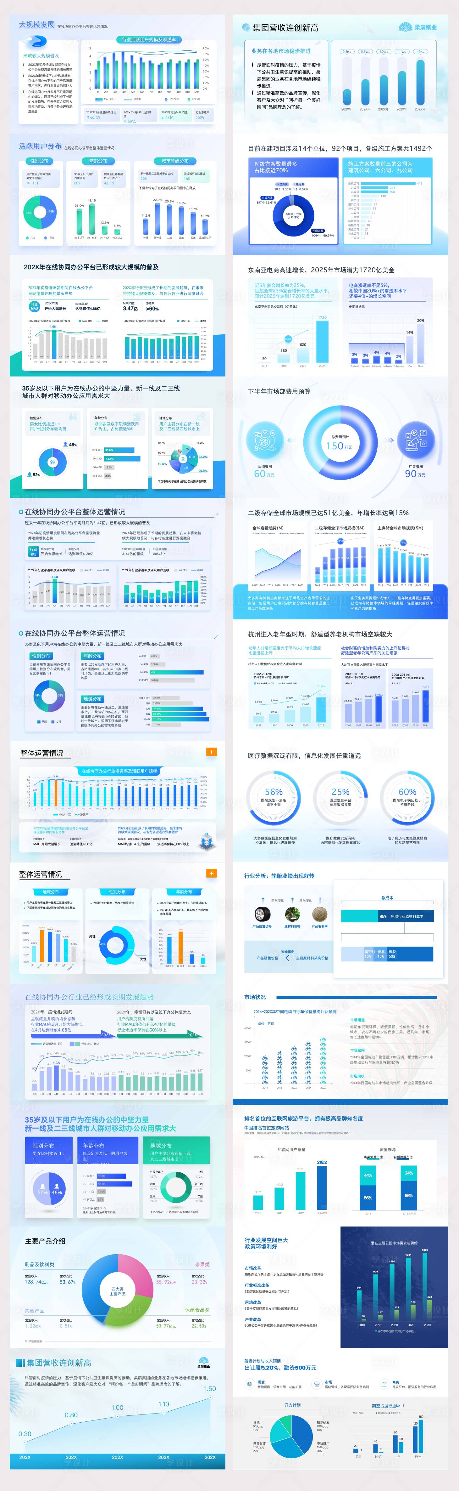 源文件下载【享设计】搜索编号：31310028735235263【蓝色信息化图表】