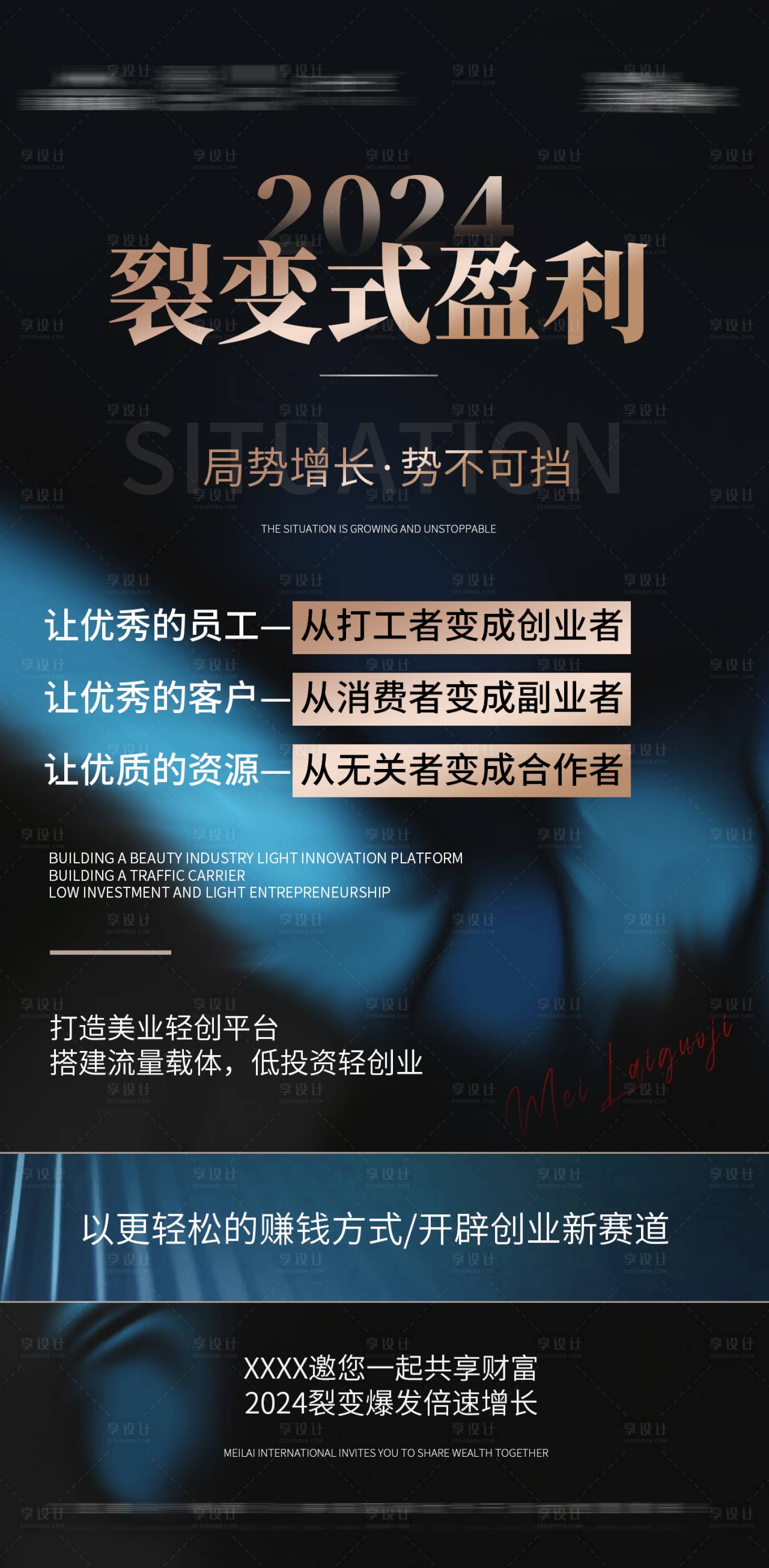 源文件下载【享设计】搜索编号：39360028867214056【房地产医美招商造势海报】