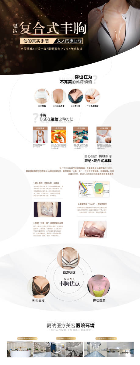 医美整形复合式丰胸科普网页设计