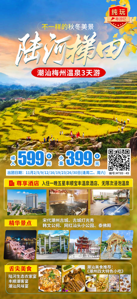 陆河梯田旅游海报