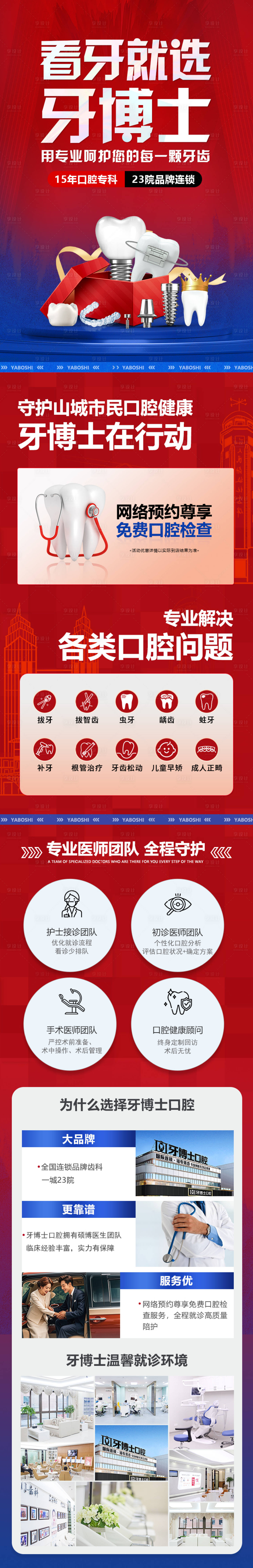 源文件下載【享設計】搜索編號：46670028777648900【競價口腔醫院介紹長圖專題設計】