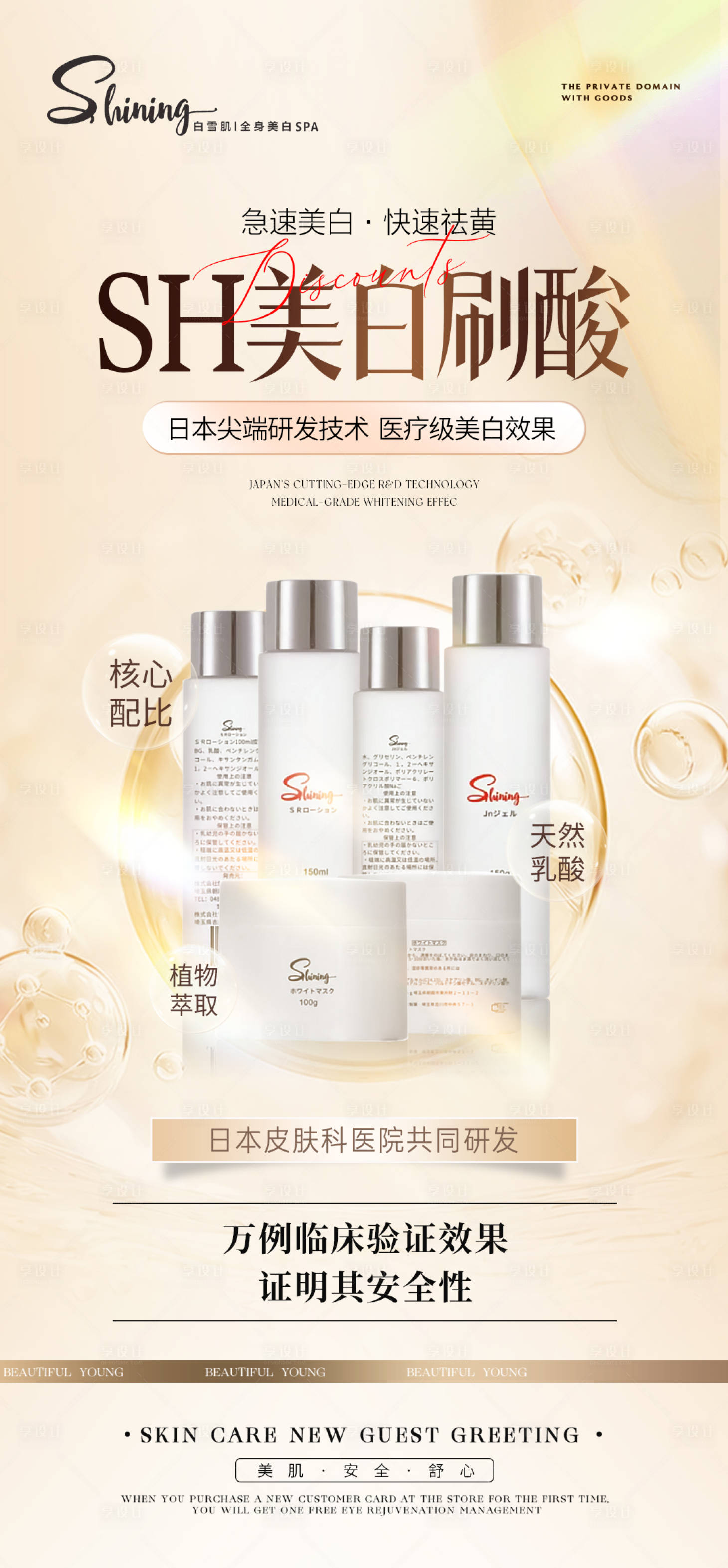 源文件下載【享設計】搜索編號：75610029057057764【醫(yī)美刷酸美白案例海報】
