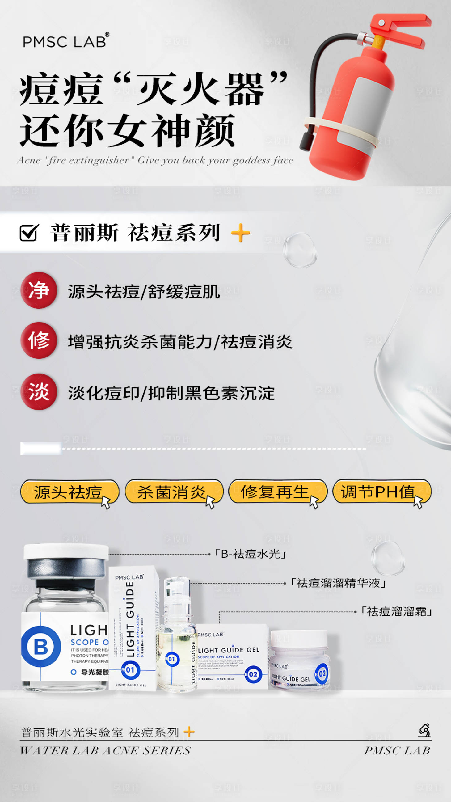 源文件下載【美業(yè)水光祛痘海報(bào)】編號(hào)：28400028998411240