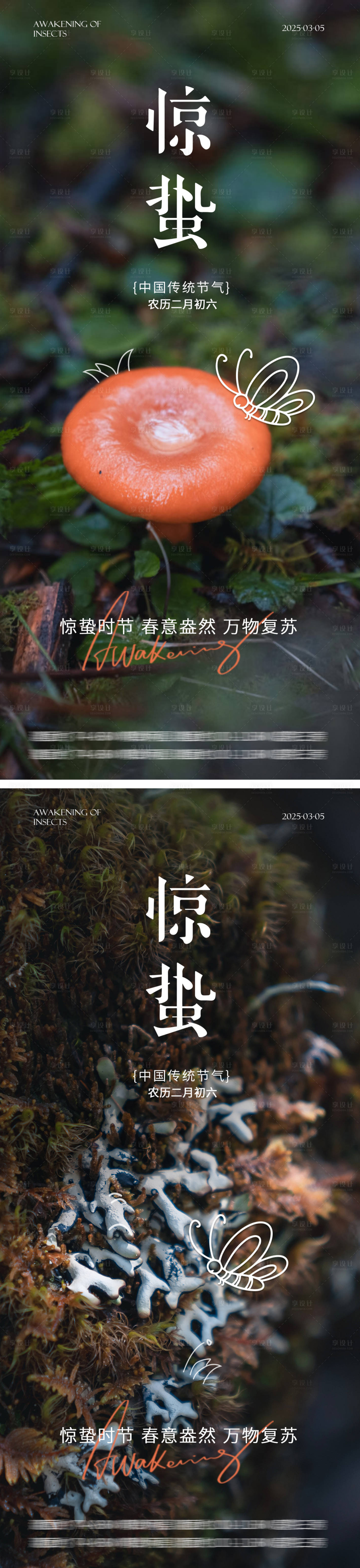 源文件下载【享设计】搜索编号：49000029084584103【惊蛰节气海报】