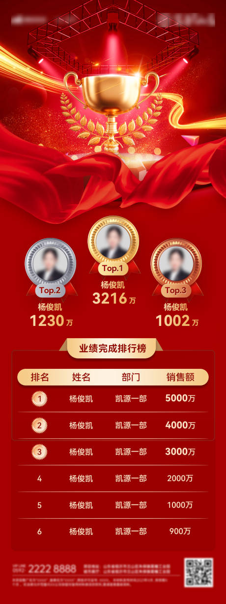 龙虎榜喜报榜单业绩排名海报