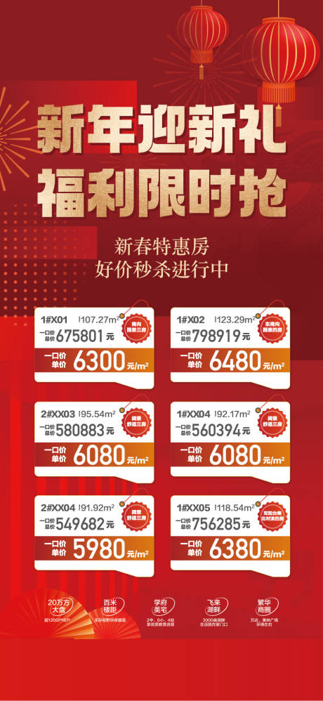 地产新年特价房海报