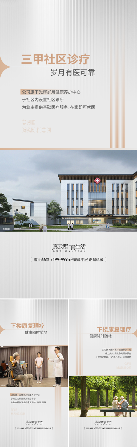 地产入市高定平墅圈层系列海报