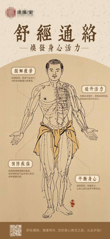 源文件下载【中式中医药养生舒经通络海报】编号：50100028979458704