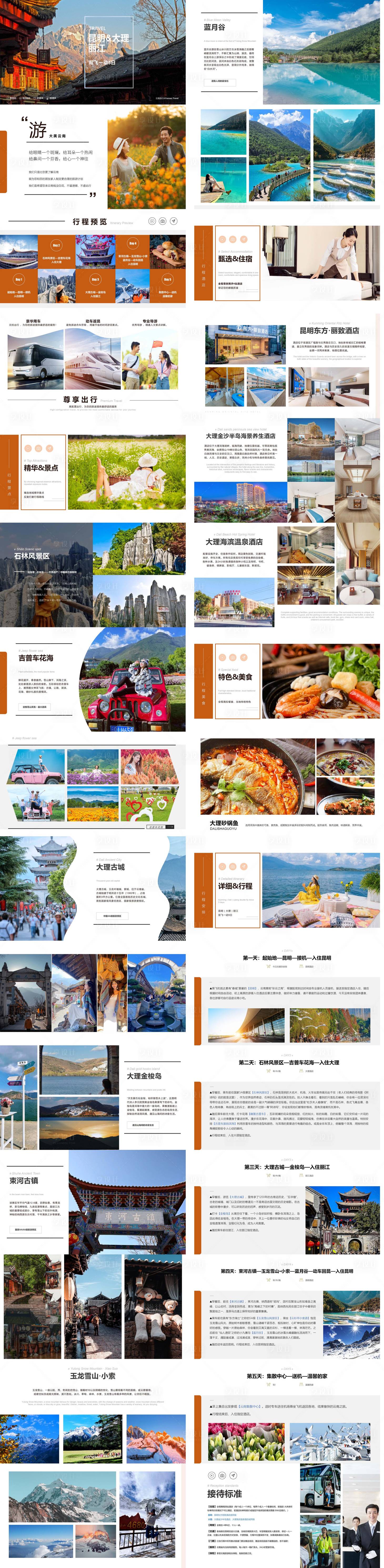 源文件下载【享设计】搜索编号：43760028544343212【云南昆大丽5日游PPT】