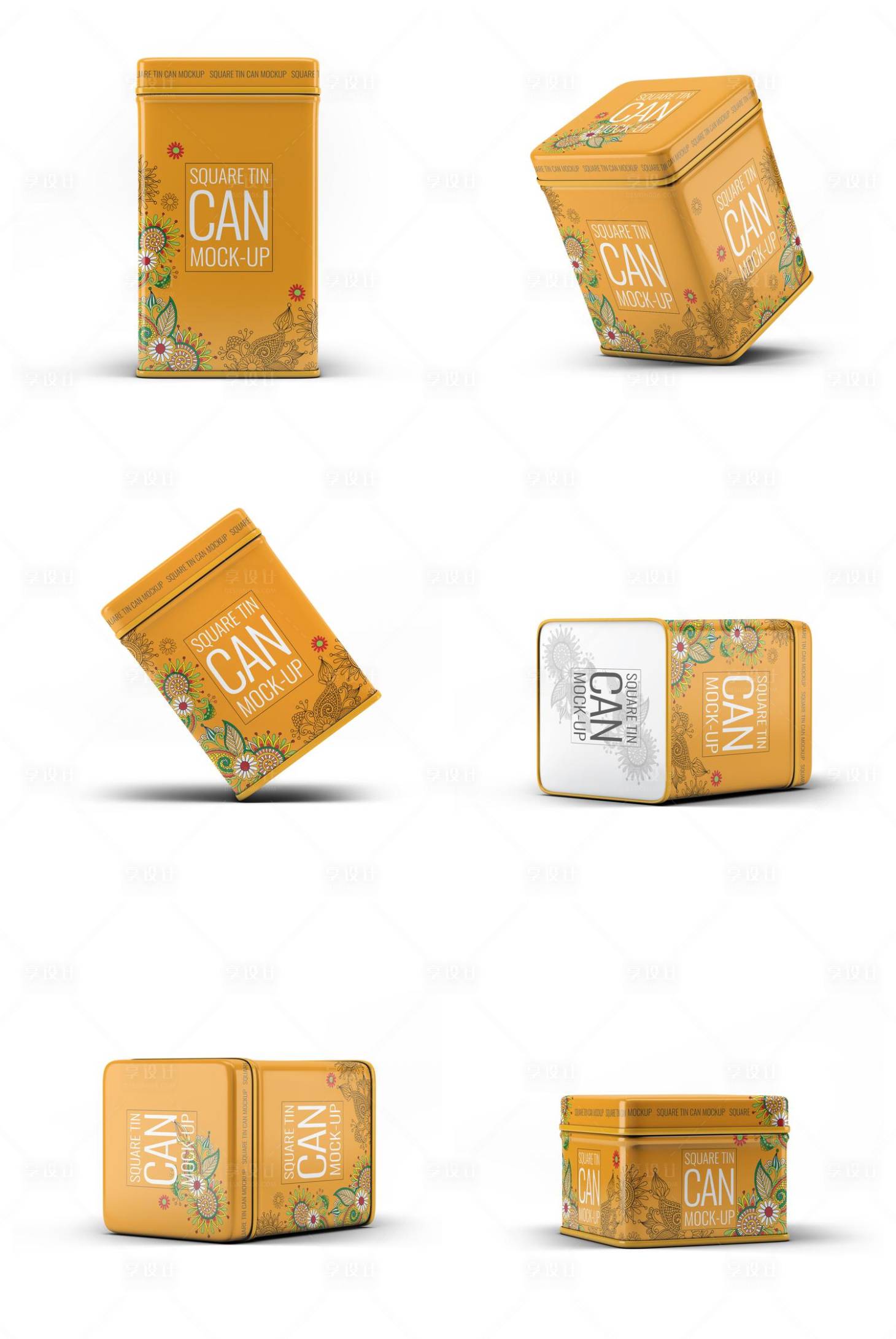 源文件下载【享设计】搜索编号：18140029082994676【铁罐罐子包装罐样机】