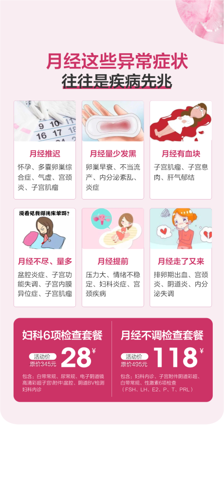 源文件下载【月经不调内分泌检查宣传海报】编号：59480029097603275