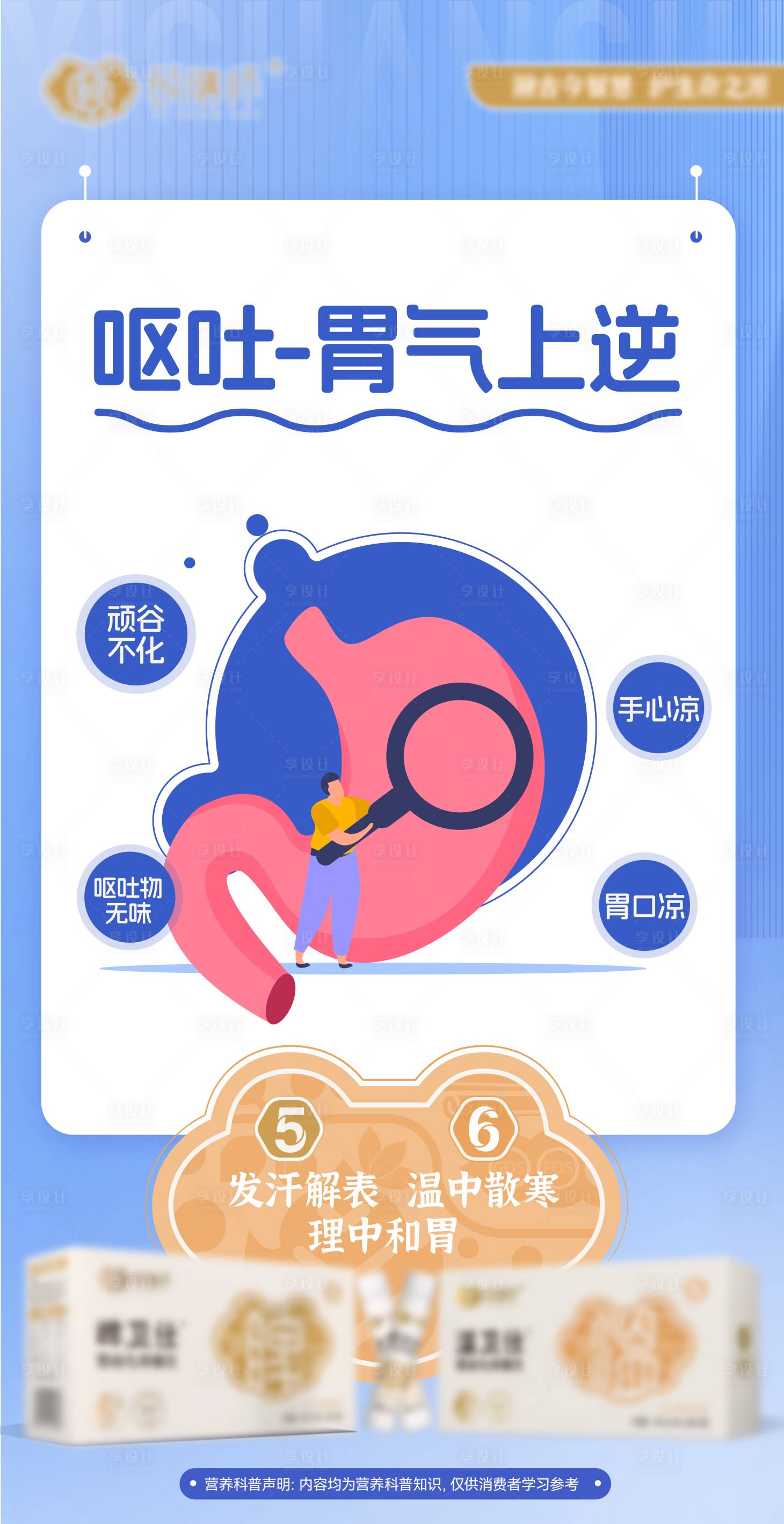 源文件下載【享設計】搜索編號：34700028635576072【保健品腸胃科普海報】