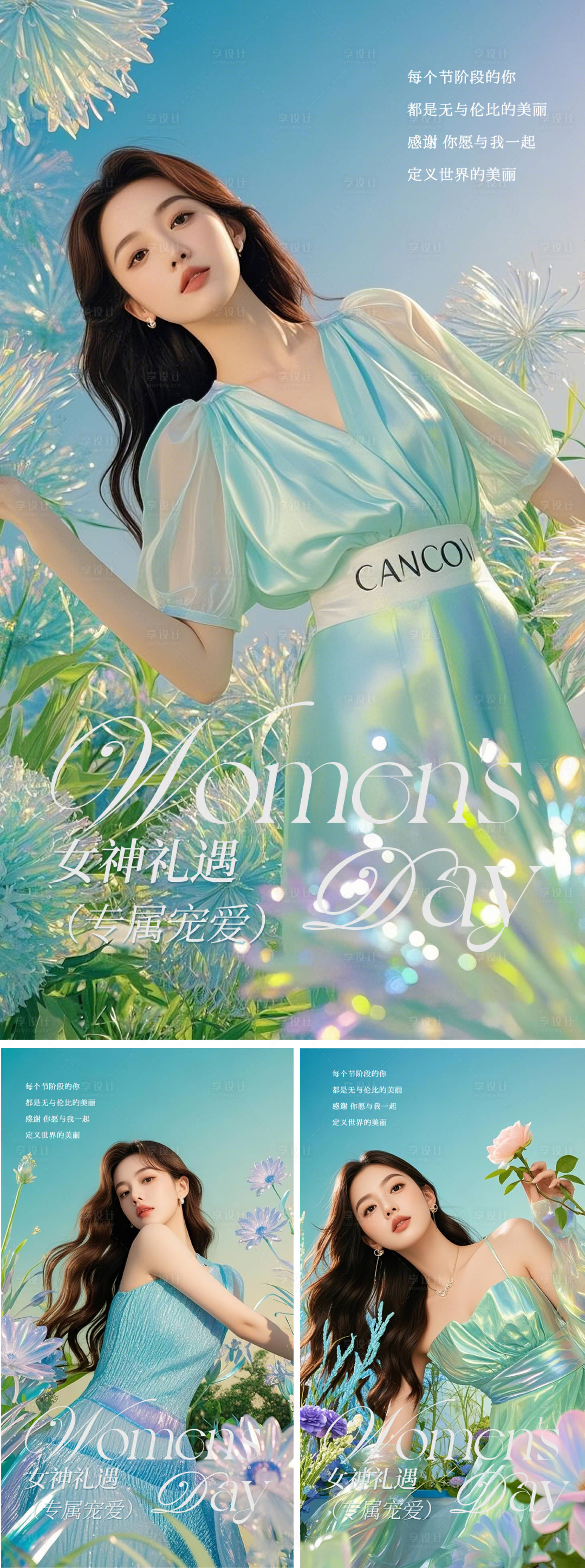 源文件下载【享设计】搜索编号：50850028936452044【医美38女神节晨图】