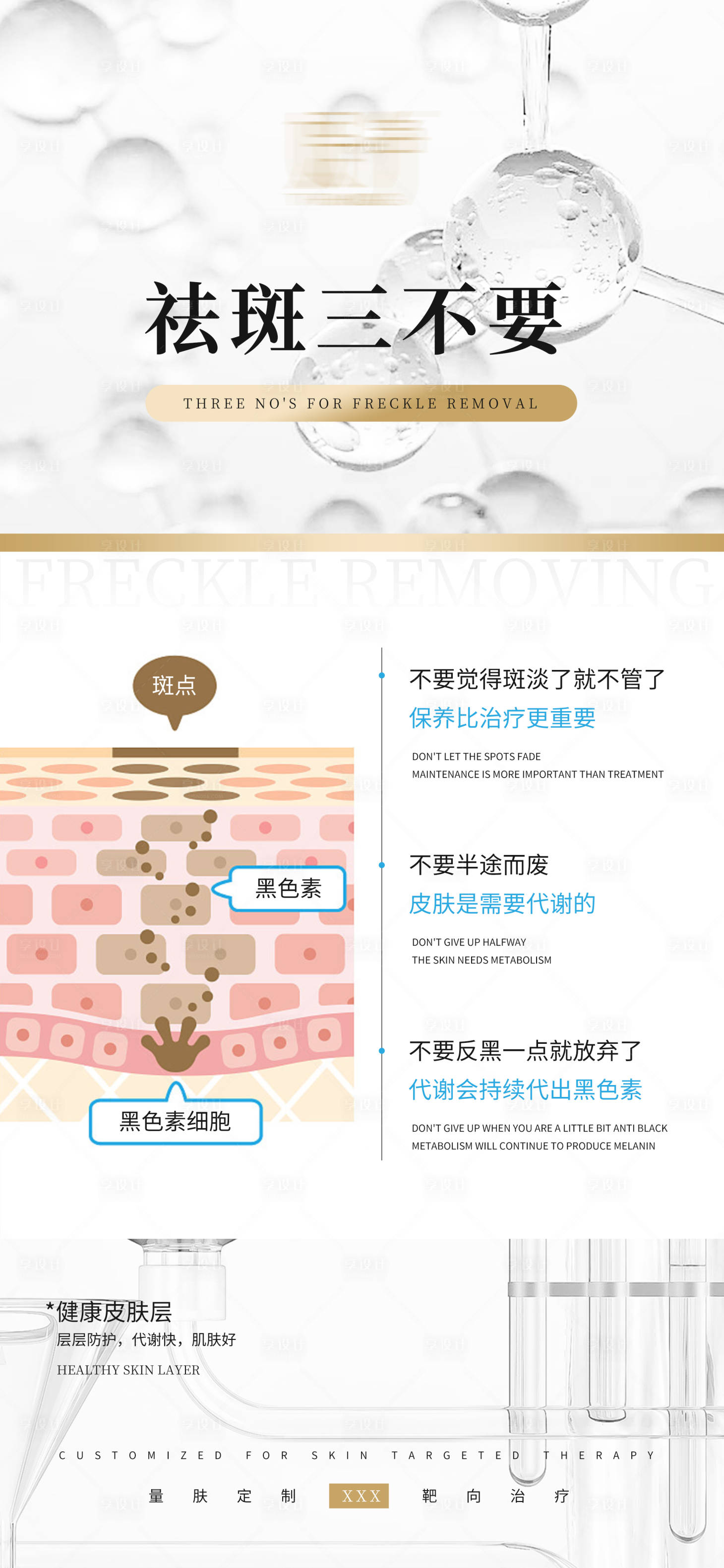 源文件下载【享设计】搜索编号：10280028653769356【医美美业护肤品祛斑科普海报】
