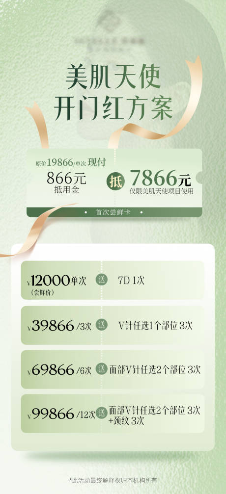 源文件下载【医美开门红优惠卡海报】编号：89210028969193841