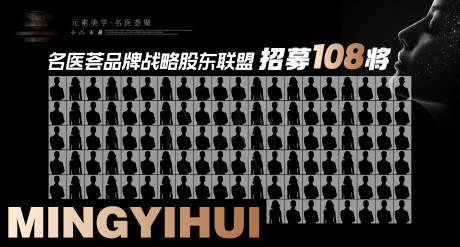 医美招募股东横版海报
