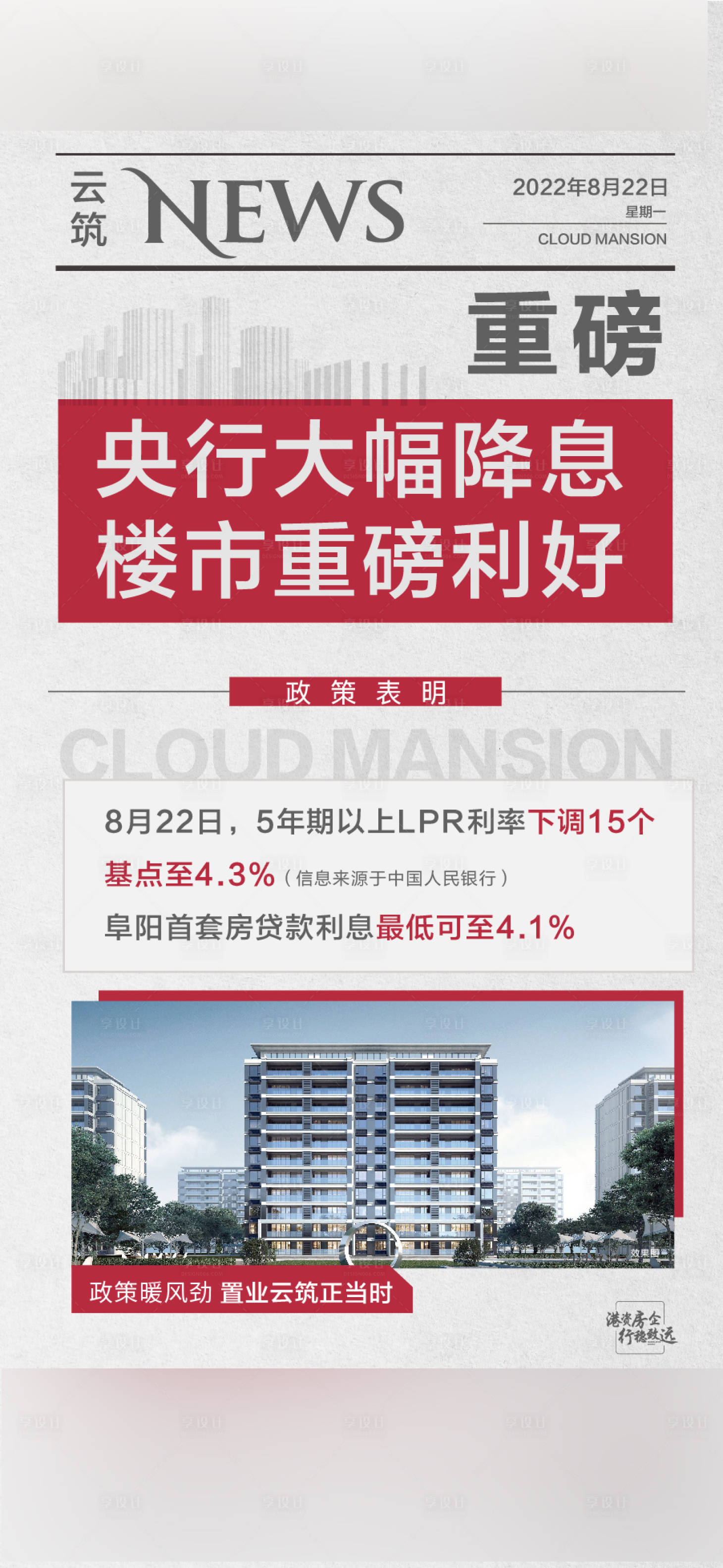 源文件下载【地产利好政策海报】编号：79230028961068143
