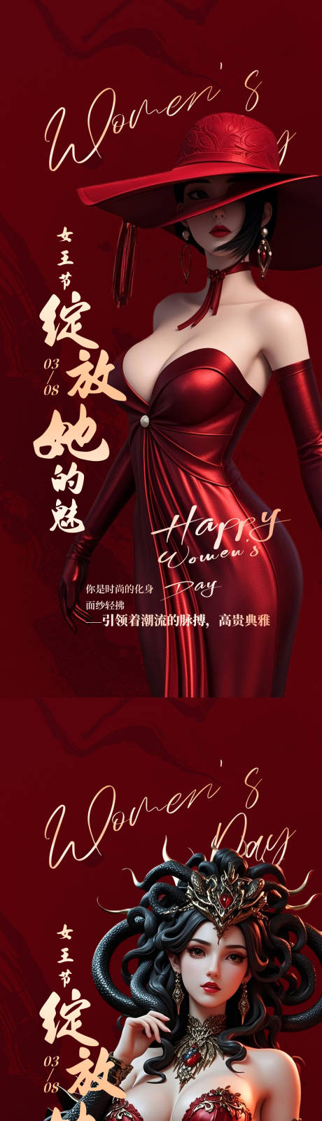 源文件下载【享设计】搜索编号：29920029013962677【女王节气质海报】