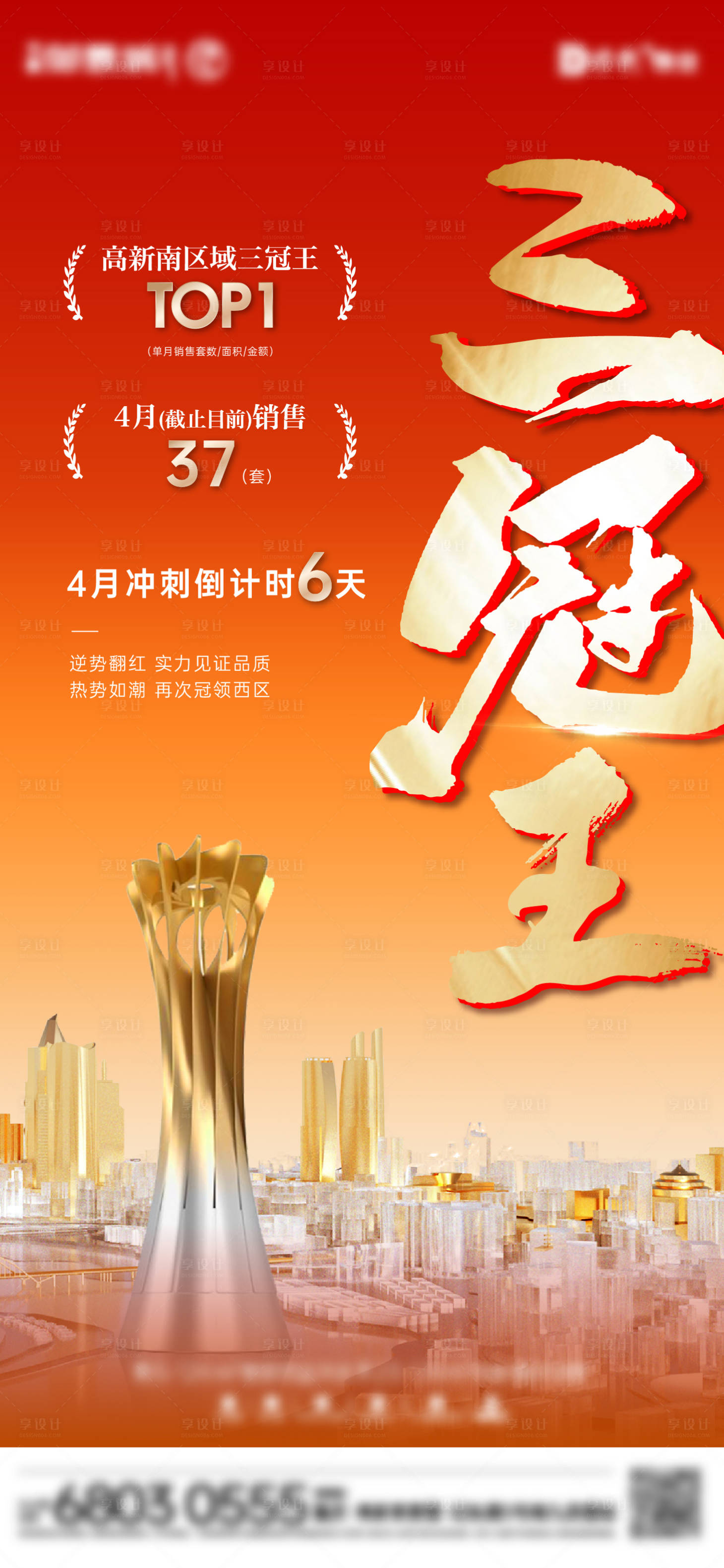 源文件下载【享设计】搜索编号：46220029710802083【地产三冠王热销海报】