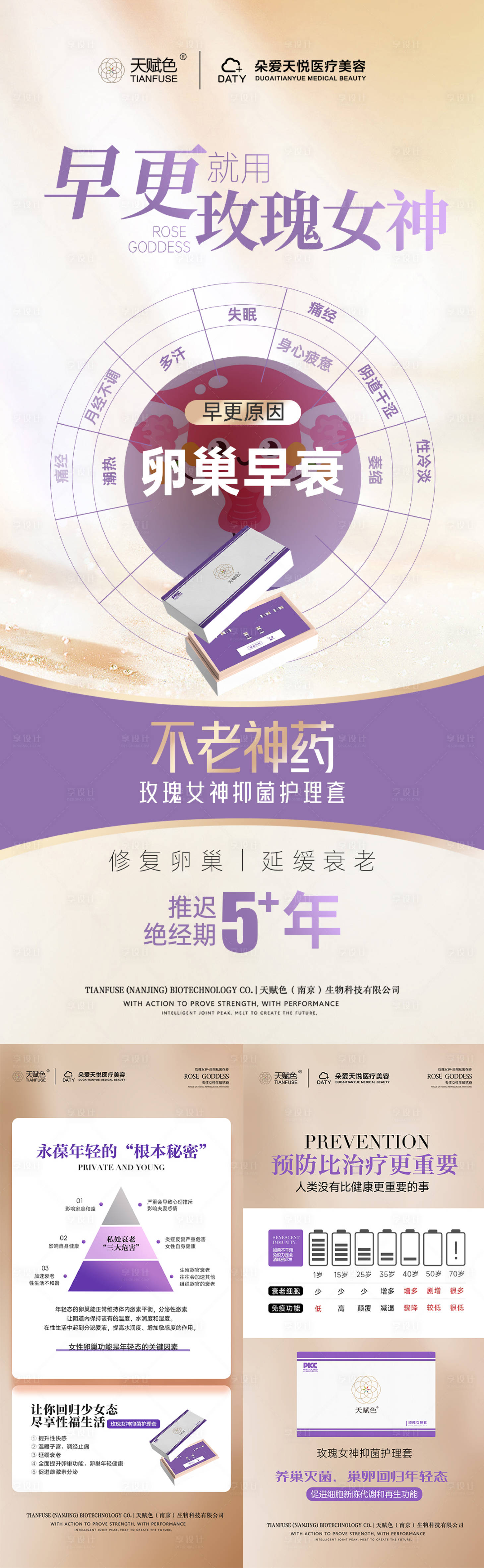 源文件下载【享设计】搜索编号：85370029554836531【医美紫色系私密产品知识普及海报  】